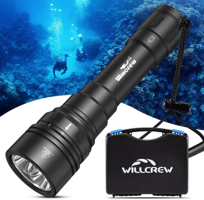 Cosensi - Professionele Duiklamp - 15000 Lumens - Waterdicht en Oplaadbaar - Onderwaterduiken - 4 Lichtstanden - Voor Duikers en Avonturiers