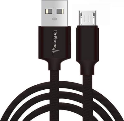 DrPhone Gold Label - Gevlochten Micro USB Oplaadkabel - Stevige Universele Oplaadkabel - Voor Apparaten met Micro USB