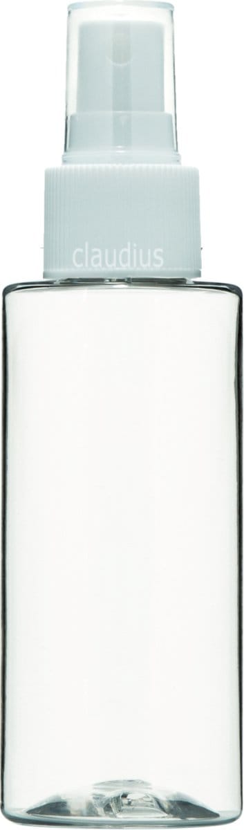 Lege plastic fles 50 ml PET transparant - langwerpig, met witte verstuiverdop - set van 10 stuks - Navulbaar - Leeg
