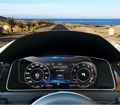 Tempered Glass Screen Protector voor VW Golf 7 7.5 (2016-2019) - 9H Krasbestendige Bescherming voor 12.3 Inch Scherm, Ideaal voor Dash en Navigatie