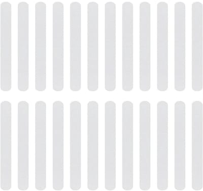 TOVBMUP Antislipstrips douche - Antislipstrips - Antislipstickers voor de badkuip - Antislipstrips voor de trap - Set van 24 stuks - niet-giftige, zelfklevende veiligheidsstrips - Transparant