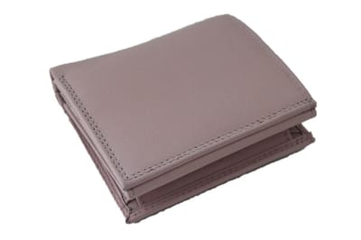 Kleine leren dames en heren portemonnee / billfold klein formaat / compact beursje in rood, paars, roze, groen, navy, blauw, zwart leer / 125