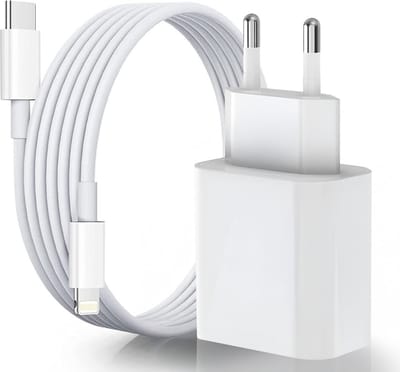 20w oplader geschikt voor iPhone - Snellader geschikt voor iPhone - Lightning naar usb C kabel 1m - Power Delivery
