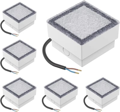 LED Stoeptegel Grondlamp - Inbouwspot Buiten - Tuinpad Verlichten - Beloopbaar tot 500kg - 10 x 10cm - Warm Wit