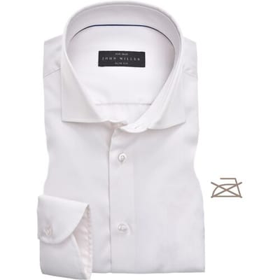 John Miller Overhemd Slim Uni Non Iron Ecru / male
