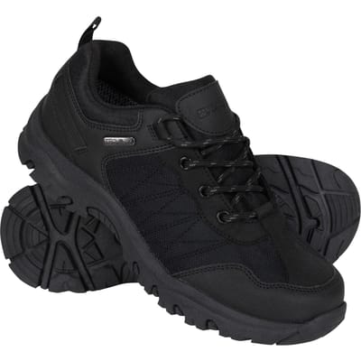 Mountain Warehouse Kinderen/Kinderen Stampede Waterdichte Suède Wandelschoenen (Zwart)