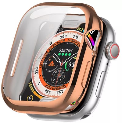 Strap-it Schokabsorberend TPU bescherm hoesje - soft case geschikt voor de Apple Watch series 10 / 11 - maat 42mm (rosé goud)