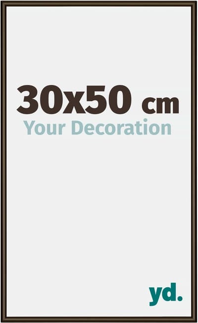 Your Decoration - Fotolijst 30x50 cm - Aluminium - Walnoot Structuur - New York