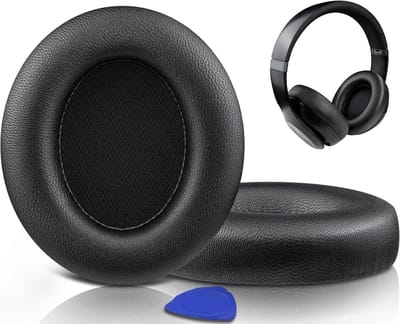 Leren Vervangende Oorkussens voor Draadloze Noise Cancelling Hoofdtelefoons, Comfortabele Earpads met Geluidsisolatie en Hoge Dichtheid Schuim