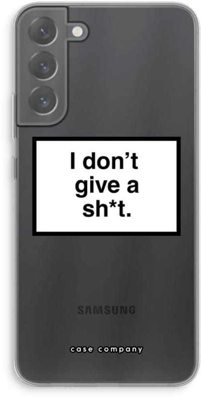 Case Company® - Hoesje geschikt voor Samsung Galaxy S22 Plus hoesje - Don't give a shit - Soft Cover Telefoonhoesje - Bescherming aan alle Kanten en Schermrand