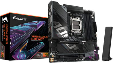 GIGABYTE X870M AORUS ELITE WIFI7 Moederbord - AMD X870 - AMD AM5 - DDR5 RAM - Micro-ATX