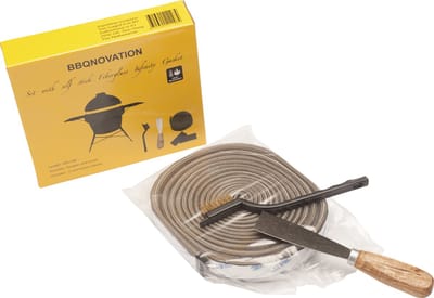 BBQNOVATION Kamado Vilt Glasvezel – Fiberglass Gasket Afdichtingsset met 3M Tape – Hittebestendig Pakkingband – Geschikt voor Big Green Egg, Kamado Joe, The Bastard & Grill Guru