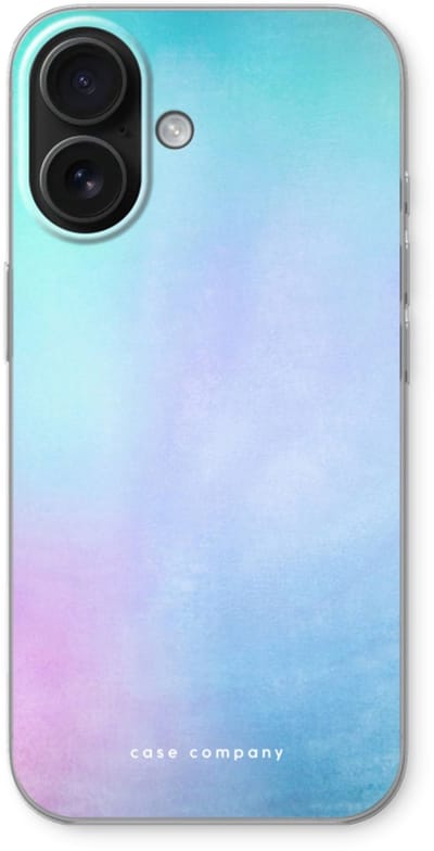 Case Company® - Hoesje geschikt voor iPhone 16 hoesje - Mist pastel - Soft Cover Telefoonhoesje - Bescherming aan alle Kanten en Schermrand
