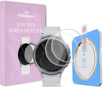 xoxo Wildhearts screenprotector geschikt voor Samsung Galaxy Watch 6 Classic - 47mm - Gehard glas - Beschermglas - Duopack - Glasplaatje - Eenvoudig te installeren met one-click tool - 2 stuks