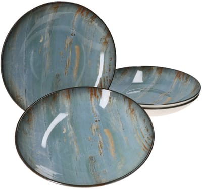 Set van 4 soepborden Bonna Madera Mint Bloom 25cm - MDRMTBLM25CK