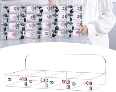 Telefoon Kluisje - Opbergkastje - Apparaten Beveiligen - Transparant Acryl - 4 Vakken - Transparant