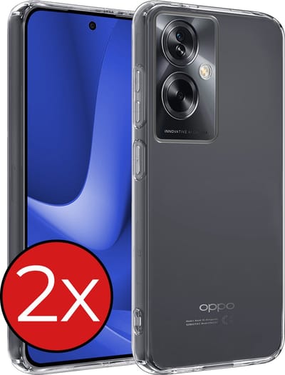 Hoesje - 2 Stuks - Geschikt voor OPPO A79 - Sterk & Shockproof - Telefoonhoes - Back Cover - Case Siliconen - Telefoon Hoes - Transparant