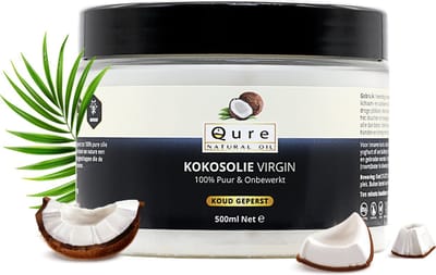 Kokosolie Extra Virgin 500ml | 100% Puur & Onbewerkt | Food Grade | Koudgeperst Kokosnootvet voor de Huid, Haar en Lichaam