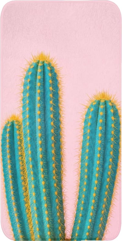 WC mat 60x120 cm - Antislip - Cactussen - Modern - Pastel - Toiletmat - Vloermat - Douchemat - Toilet tapijt - Toiletmatten