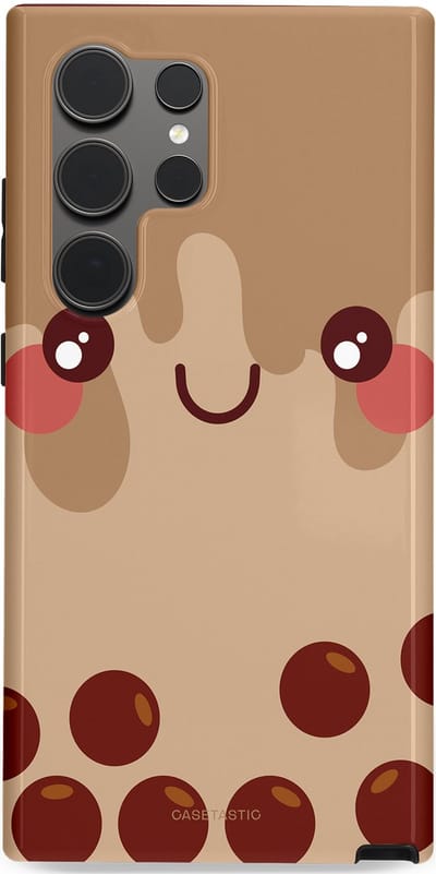 Casetastic Hoesje Geschikt voor Samsung S24 Ultra - Stijlvolle Beschermende Duo-layer Case - Smeltende choco bolletjes