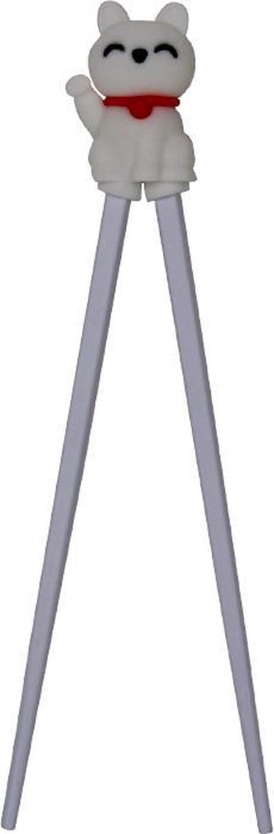 DongDong - Eetstokjes voor kinderen - Lucky cat motief - 22.5 cm