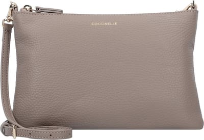COCCINELLE Leren Schoudertas Best Crossbody Bag Warm Taupe