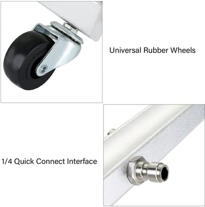 Dailygoods- Oppervlaktereiniger 65 Cm - Hogedrukreinigerbevestiging - 7 Gaten - Universeel 360°-wiel - Meerdere sproeiers - Verhoogde werkefficiëntie - Terrasreiniger