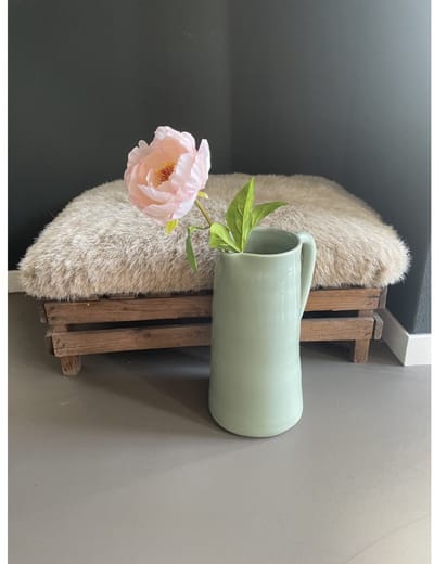 Pioenroos - roze - zijden bloemen - 3 stelen - onderhoudsvrij - 49 cm - kunstbloemen