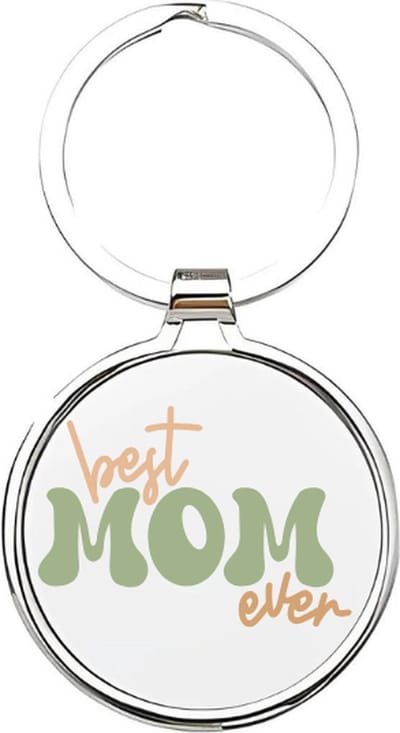 Akyol - Best mom ever Sleutelhanger - mama - Moeders - Moeder sleutelhanger - mama sleutelhanger - Sleutelhanger mam - Familie sleutelhanger - moederdag cadeautje - Mama cadeau - mom - stiefmoeder - schoonmoeder - mothersday - 4 x 7,5 CM