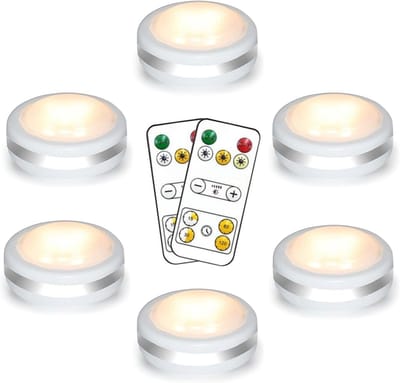 KAIA - Kastverlichting met Bewegingssensor - Draadloze Ledlamp - Onderbouw LED Lamp op Batterij - 6 Stuks - Warm Wit