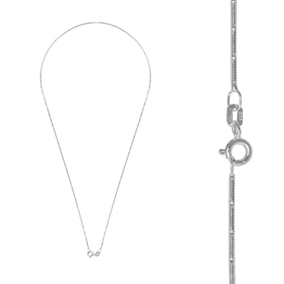 WeLoveSilver - zilveren ketting - diamond cut snake - 45 cm - minimalistisch
