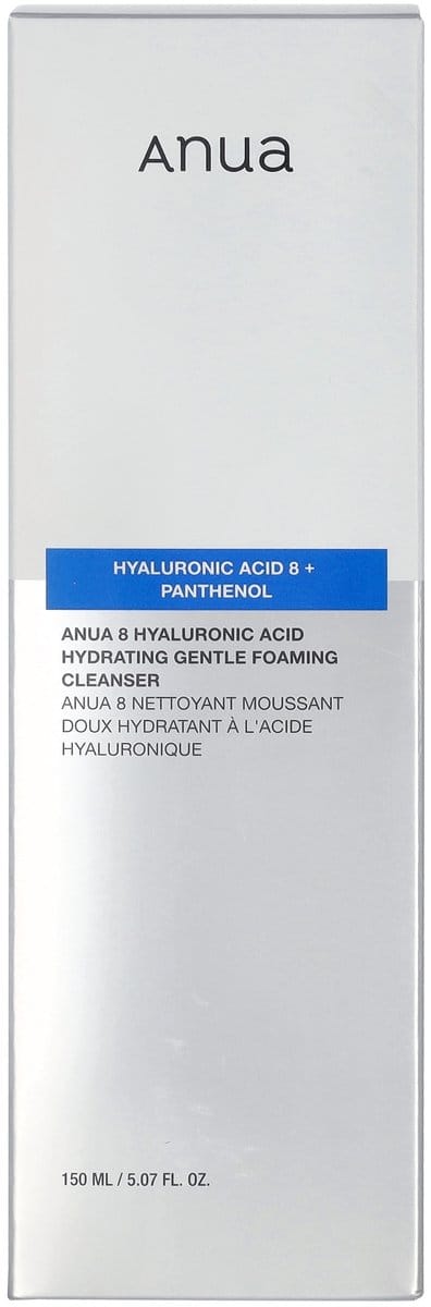 ANUA 8 ACIDE HYALURONIQUE NETTOYANT MOUSSANT DOUX HYDRATANT 150ml mousse nettoyante pour le visage