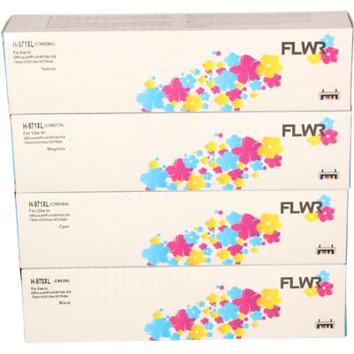 FLWR - Inktcartridges / 970 / 971XL / Multipack / Zwart & Kleur - Geschikt voor HP