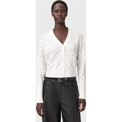 AllSaints Mazzy Cardigan Chalk White Taglia: XS | Cardigan Outlet | Donna | Bianco