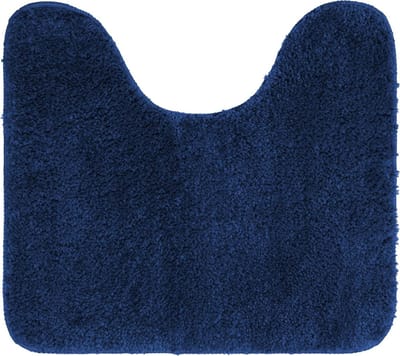 Brandsseller Toilet Mat 45x50 cm with Cutout Soft Microfiber Fabric Non-Slip Bath Mat for Toilet Toilet Blue