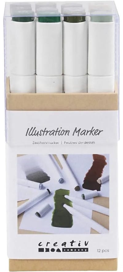 CC Alcoholmarker Natuurlijke Kleuren, 12 stuk