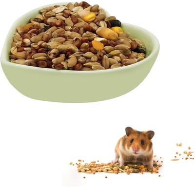 Cosensi- Hamsterkom keramisch hartvormig - Waterbak - Voerbak voor kleine dieren - Schattige kom - Afmetingen 8x7x2,5 cm - Gewicht 80g