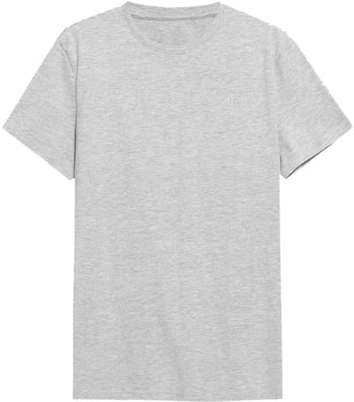 4F Heren T-shirt - Effen Blauw met Logo, 100% Katoen, Ronde Hals, Maat XXL