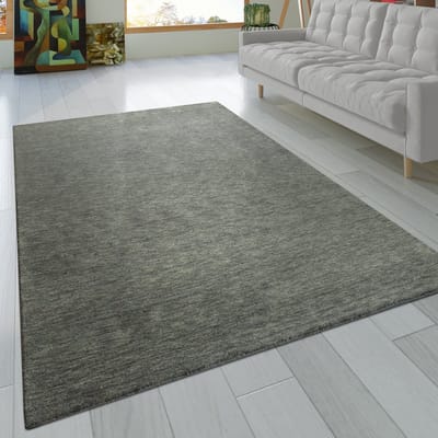 Paco Home Vloerkleed Woonkamer Laagpolig Van Natuurlijke Vezels Eenkleurig Handgemaakt 80x150 cm