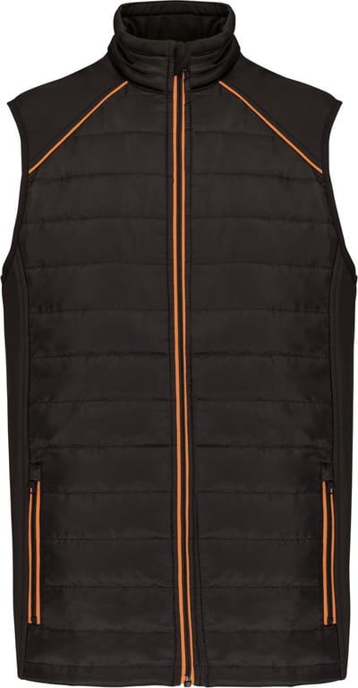 WK. Designed To Work Bodywarmer Day To Day in twee stoffen WK606 - Black / Orange - XS