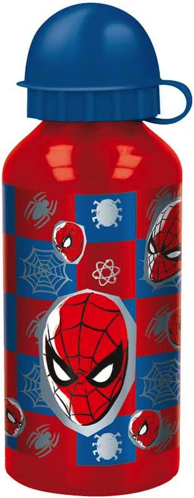 Marvel's Spider-Man Aluminium Drinkfles - 400 ml - Lichtgewicht – Lekvrije schroefdop – Drinkfles voor kinderen – Rood/Blauw
