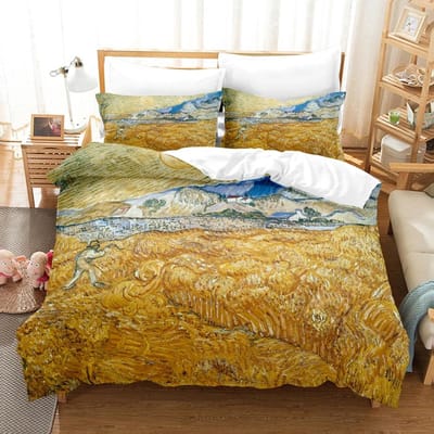 Van Gogh Olieverf Beddengoed Set Queen King Size Slaapkamer Decor Dekbedovertrek En Kussensloop 2/3 Stuks Huishoudtextiel AU Double(180x210cm)