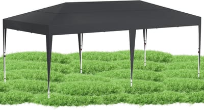 Vouwpaviljoen - Partytent Tuinpaviljoen - Feesten organiseren - Winterbestendig - 3x6 meter - Antraciet