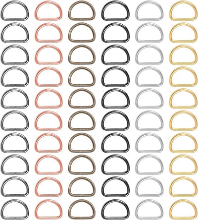 60 Stuks D Ringen - Metalen D Ring Buckles van 25 mm - Halve Cirkelringen voor Rugzakken, Tassen en Handgemaakte Projecten