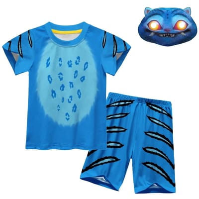 KDPop KPDH Anime Kostuum Kinderen Derpy Tijger Anime Figuren Cosplay Kostuum Jumpsuit Jongens Meisjes Cartoon Kleding Kerstcadeau Kids 140cm&Derpy Tiger Cosplay blue