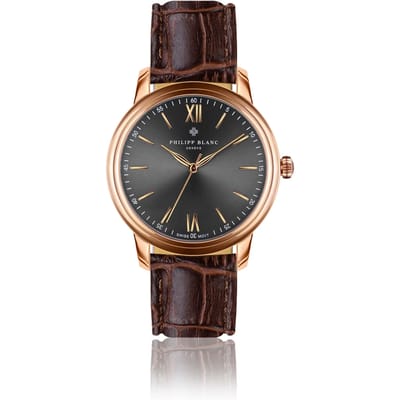 Krokodillenleren horloge Philipp Blanc Geneva
