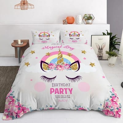 Mooie Prinses Kinder Beddengoed Set 150x200 Kasteel Dekbedovertrek Kussensloop Bedsprei Voor Meisjes Twin Eenpersoons Maat Dekbedovertrek 200x200 200x200cm 3pcs