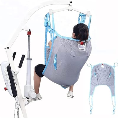 Toiletten Sling - Transfer Hulp - Veilige Transfers - Ademend Mesh Materiaal - Maat M - Grijs