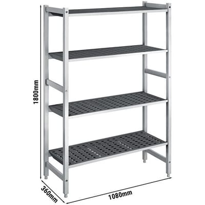 GGM Gastro Aluminium Grundregal - 1080x1800mm - Tragkraft: 900 kg