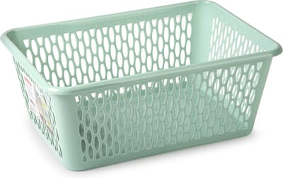 Plasticforte opbergmand/kastmandje - 6,5 liter - mintgroen - kunststof - 20 x 30 x 11 cm